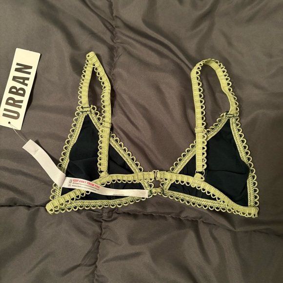 Urban Outfitters Emerald Green Satin Bralette - Picture 2 of 3